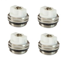 Manual 1/2" BSP Radiator Air Vent Valve – Bleed Plug for Heating Systems 4 Pcs