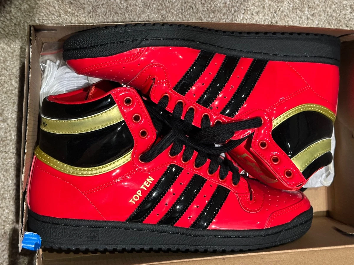 NWT- Mens Adidas Top Ten High OG #FV5501-Scarlet/Black Size 12.5 adidas Top Ten High Scarlet for Sale | Authenticity  main image 3