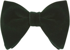 Men's Velvet Bow Tie, Solid Color Pre-Tied Tuxedo Bowtie, Formal Wedding Acces