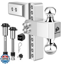 METOWARE Gancio di Traino Regolabile - Gancio di Traino in Alluminio Adatto a Ricevitore da 2,5 Pollici