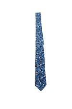 Crewcuts Boys Floral Print Classic Slim Necktie Blue White O/S
