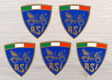 ASI ITALIA - LOTTO 5 ADESIVI ORIGINALI  - AUTO/MOTO - NUOVI - ALTI : 4,5 CM