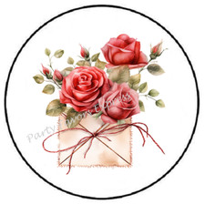 ENVELOPE WITH ROSES VALENTINES DAY ENVELOPE SEALS LABELS STICKERS PARTY FAVORS