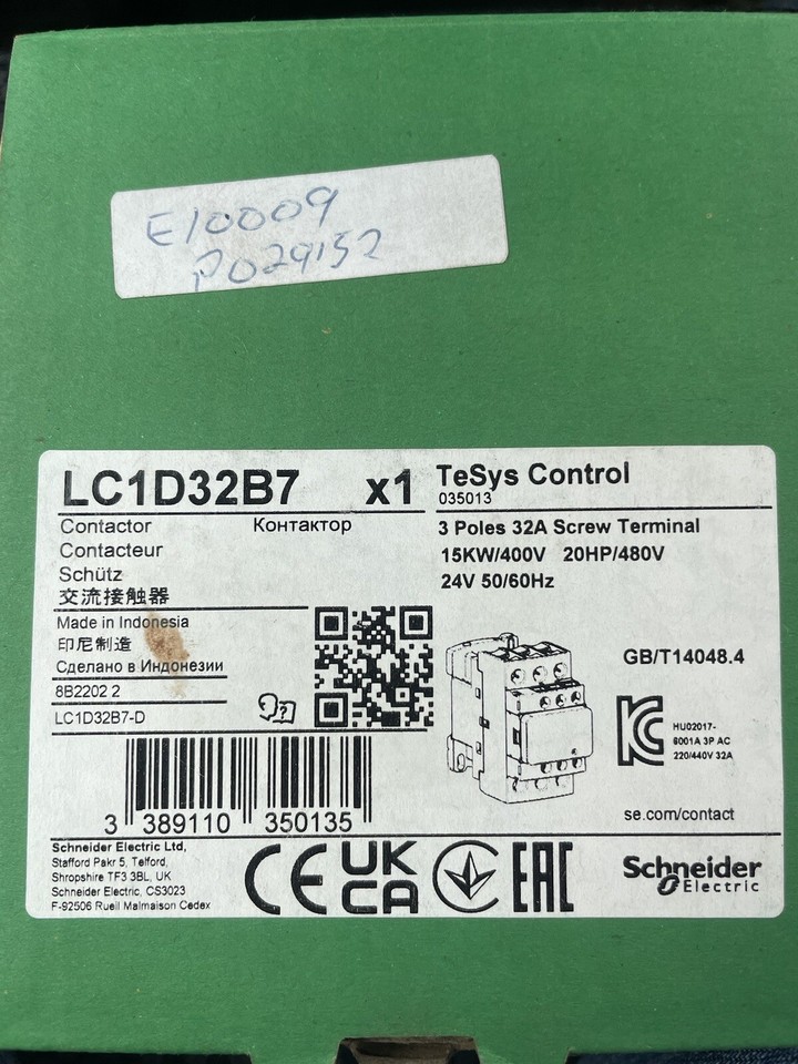 LC1D32B7 3P 32A AC Contactor 24V coil replace Schneider Contactor Deca ...