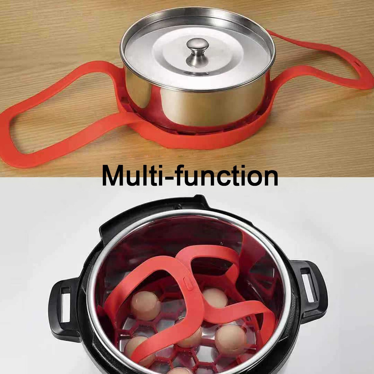 Pressure Cooker Sling Steamer Drainer Silicone Egg Steamer Kitchen