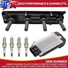 For Chevy HHR Malibu Pursuit Saturn Olds 2.2L Ignition Coil & 4 Spark Plugs Set