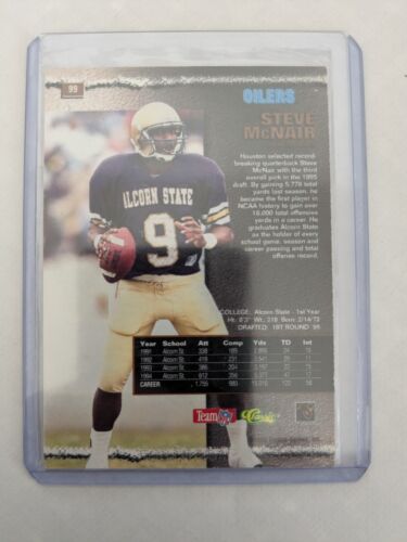 🏆 1995 Classic Pro Line Silver Steve Mcnair RC #99 Houston Oilers Alcorn State - Imagen 2 de 2
