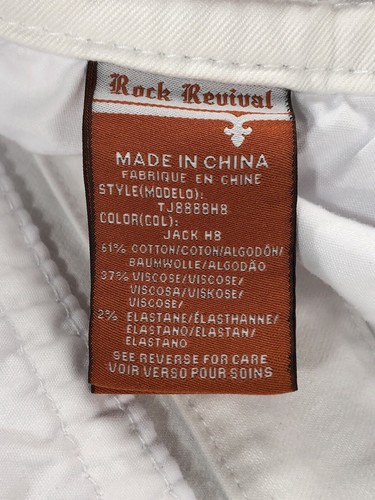 Rock Revival Mens Jack Shorts White Denim Embroidered Studded Size 42 NEW - Picture 15 of 23