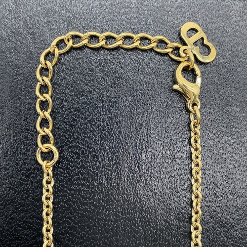 Auth Christian Dior ladybug Gold tone/Rhinestone Necklace V040105 - Picture 8 of 11