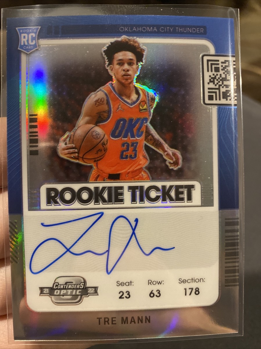 2021-22 Contenders Optic TRE MANN #116 Silver Prizm ROOKIE Auto RC 