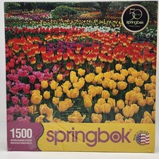 Springbok Tulip Garden 1500 Piece Puzzle 29" x 36" Made In The USA Sealed
