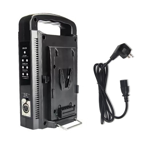 BP-2CH Dual Channel V-Mount/V Lock Battery Quick Charger with Power Supply Cable - Picture 2 of 14