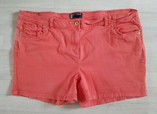 SOUTH size 24 coral DENIM SHORTS summer ORANGE / PINK ladies HOLIDAY coloured