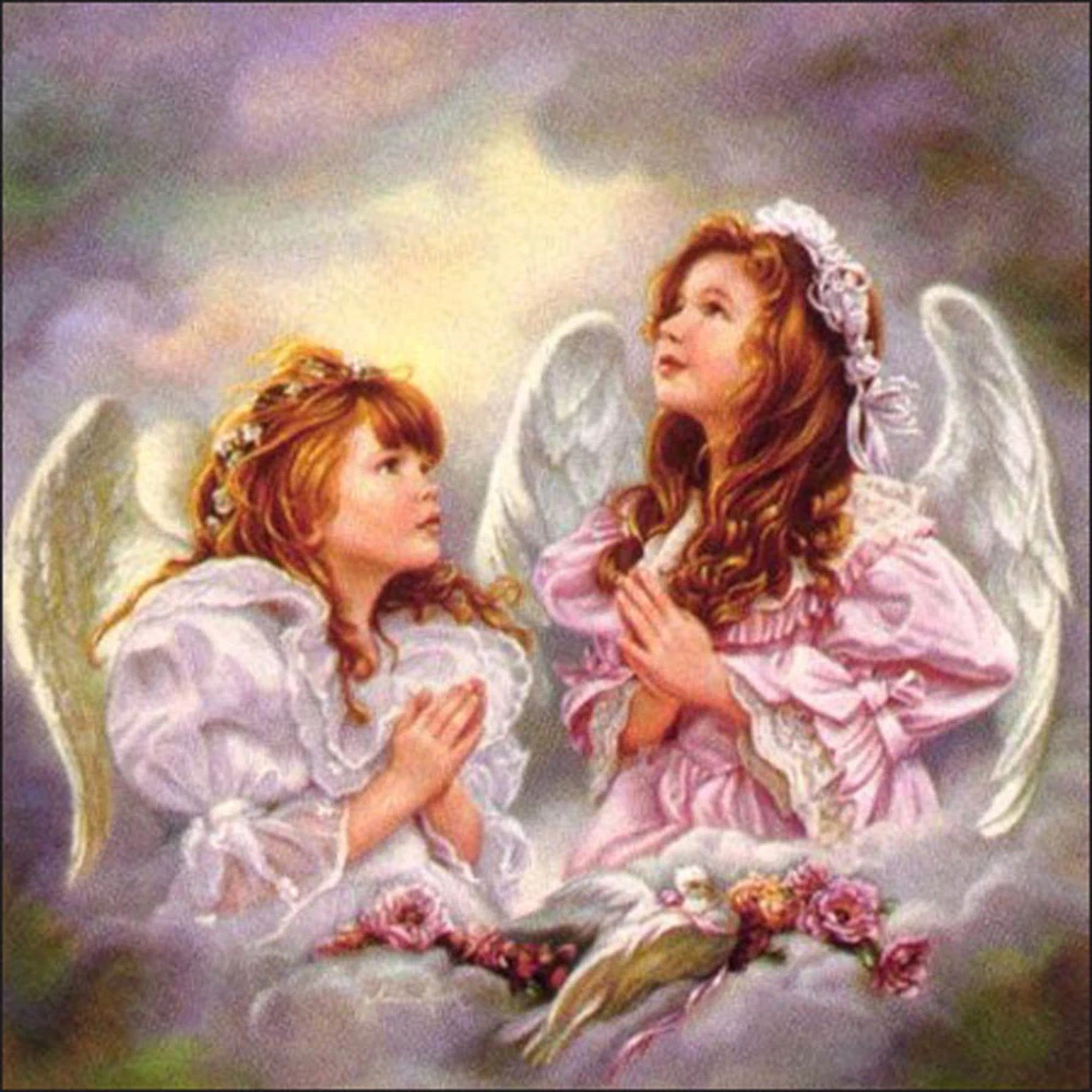 サンドラクック天使額絵Angel Kisses Sandra Kuck