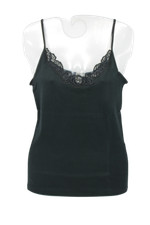 Women's strappy top, warm cotton SPIDER, black cod.07712E
