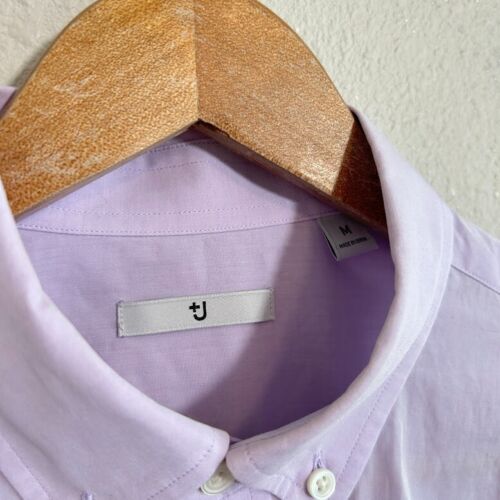 UNIQLO x Jil Sander +J Camicia Uomo con Bottoni M Viola Lavanda Manica Lunga - Foto 5 di 7
