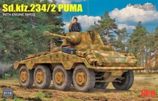 Rye Field Model 1/35 SdKfz.234/2 Puma with Engine Parts
