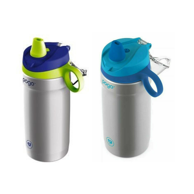 Pogo 12oz Stainless Steel Soft Straw Water Bottle 24 Hours Cold eBay