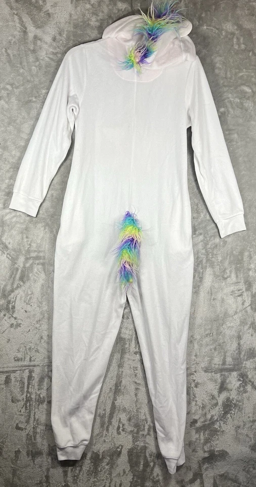 Xhilaration Talla S Con Capucha Unicornio Una Pieza Vellón Dormir Niñas Estrellas Bolsillos Cola Foto 3 de 4