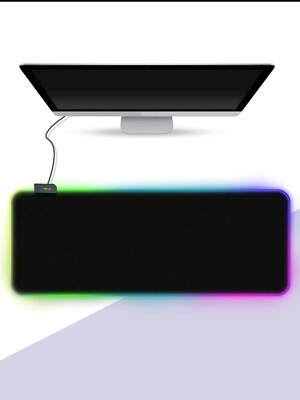 GMS WT-5 RGB Gaming Mauspad Anti-Rutsch Gummibasis 80cmx30cm USB 7 LED Farben