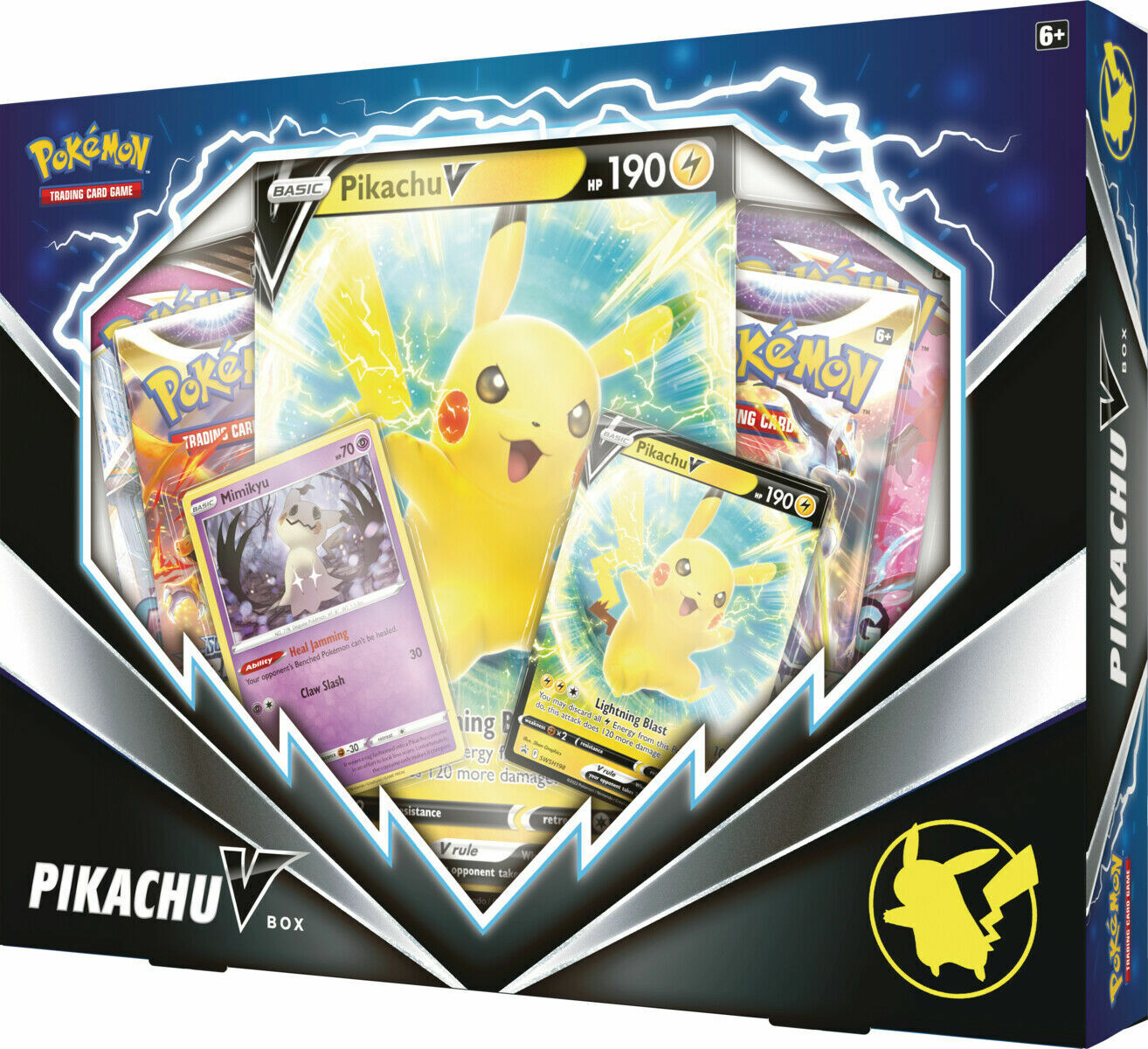 Pokemon Pikachu V Box 4 Booster Pack Promo Set 2022 Brilliant Stars sealed new