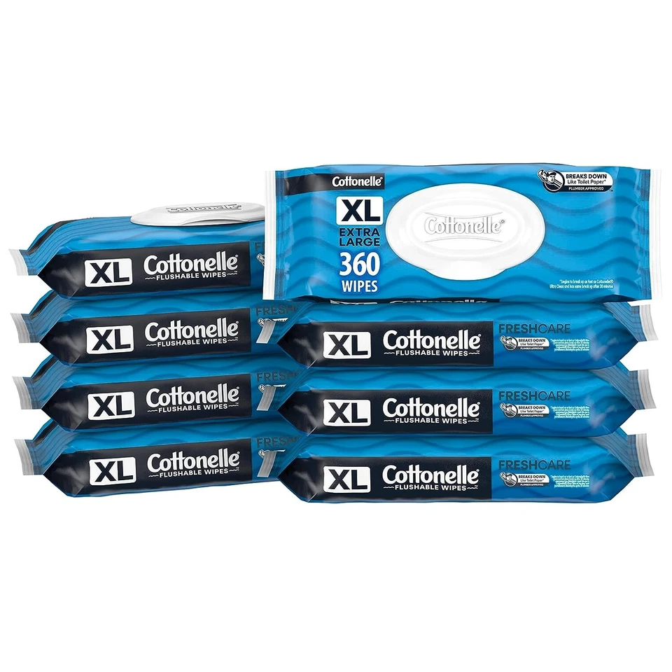 Toallitas húmedas descargables Jumbo - Toallitas para adultos grandes - 8 paquetes abatibles - 45 toallitas Foto 3 de 4