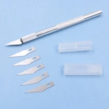 Razor Sharp Cutter Arts Craft Cutting Tool Exacto +6 Blade Refills HOBBY KNIFE