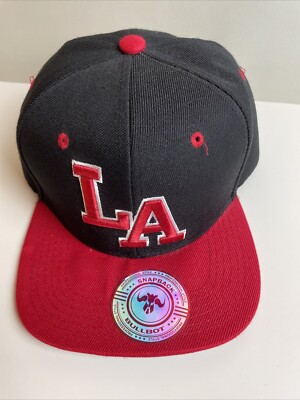 snapback cap Herren LA Los Angeles Bullbot schwarz-rot