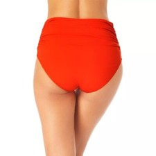 Anne Cole LIPSTICK RED Convertible Shirred Bikini Swim Bottom Size XS NWT