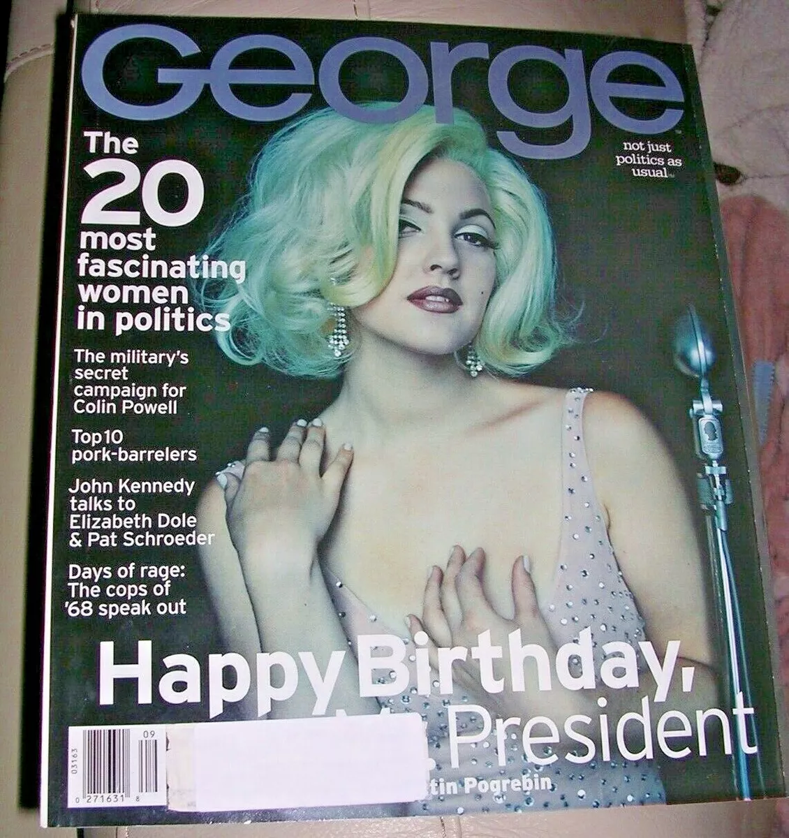 Happy Birthday Mr. President Drew Barrymore September 1996 George Magazine Women