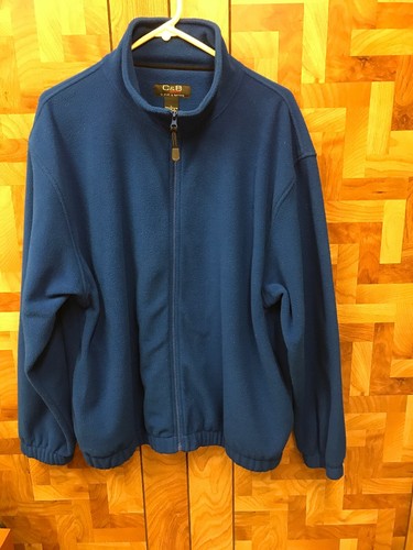 Croft \u0026 Barrow Men Blue Fleece Jacket 