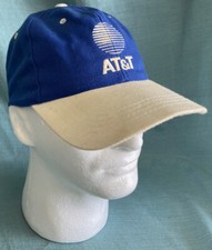 Vintage AT&T White/Blue Old Logo SnapBack Hat/Cap Made In USA Korea