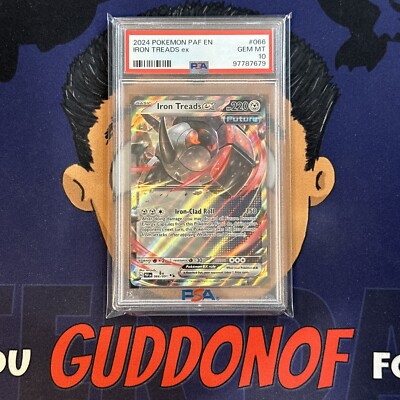 💎PSA 10 GEM MINT 2024 Pokemon Paldean Fates IRON TREADS EX #066