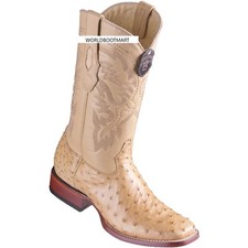 Bota de Vaquero Occidental Puntera Cuadrada Avestruz ORYX Genuina Los Altos EE 8220311