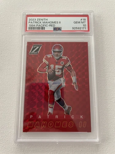 Patrick Mahomes 2023 Zenith 1994 Pacific RED #18 PSA 10 Gem Mint