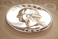 1957  Gem Proof Quarter 90% SILVER EYE CANDY Blazing Mirrored Surfaces #223