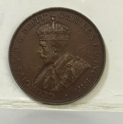 AUSTRALIA 1933/2 HALF PENNY * RARE OVERDATE * and ERROR VARIETY PLANCHET FLAW - 第 3/3 張圖片
