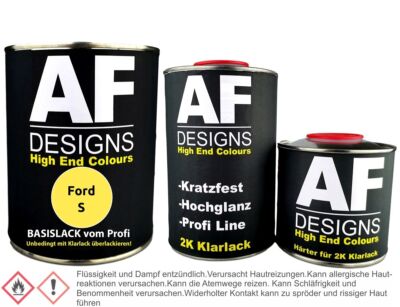 Autolack für Ford S Bright Yellow 1,25L Klarlack Set