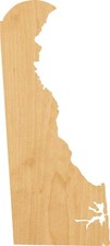 Delaware Laser Cut Out Wood Shape Craft Supply - Woodcraft Cutout