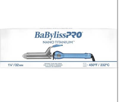 BaByliss PRO Nano Titanium Extended Barrel 1 1/4'' 32mm Curling Iron SHIPS FAST!