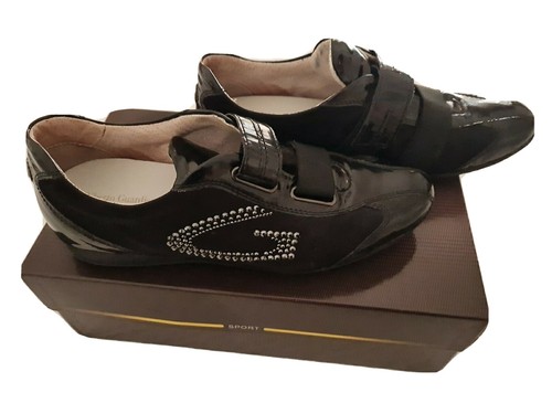 SCARPE DONNA ALBERTO GUARDIANI sneakers nero pelle ky187 EUR 69,99 -  PicClick FR