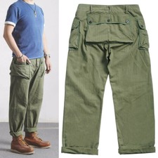 Red Tornado Vintage P44 HBT Military Trousers Men Workwear Army Cargo Pants P-44