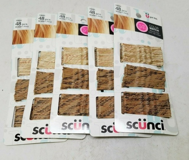 SCUNCI Color Match 48 PK Curved Bobby Pins Blonde for sale online eBay