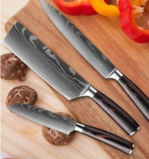 Handmade HAND FORGED DAMASCUS STEEL CHEF KNIFE Set Kitchen Knives Set