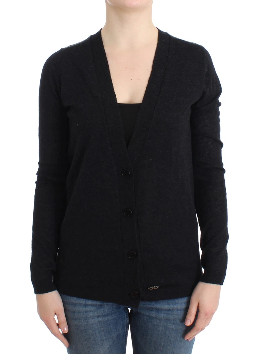 C'N'C COSTUME NATIONAL Cardigan Gray Sweater Lightweight Jumper S/US6 RRP $280