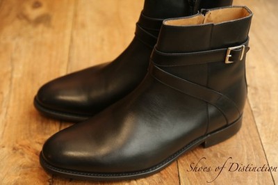 Barker Black Leather Jodhpur Buckle Boots Men's UK 9 G US 10 EU 43