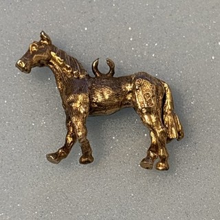Vintage Georg Jensen 9k 9ct Gold Horse Pendant Charm London 1960s