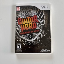 Nintendo Wii Guitar Hero Warriors of Rock Video Game Disc Manual Case CIB