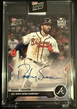 2021 Topps NOW Card #WS-11A Dansby Swanson Atlanta Braves World Series Auto #/99