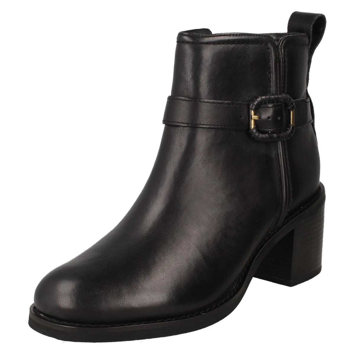 Stivali Al Ginocchio Clarks Caddy Belle In Pelle Nera – Donna UK 3.5 / EU 36, Nuovi